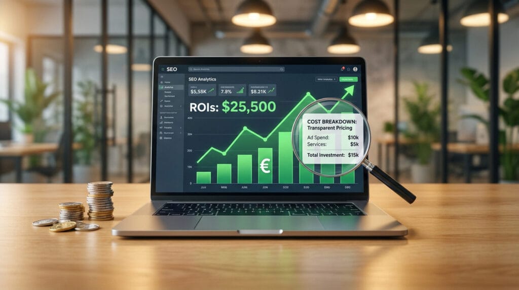 dashboard SEO Rankit Lyon — seo analytics transparent roi and cost breakdown | audit SEO sur mesure en Auvergne-Rhône-Alpes