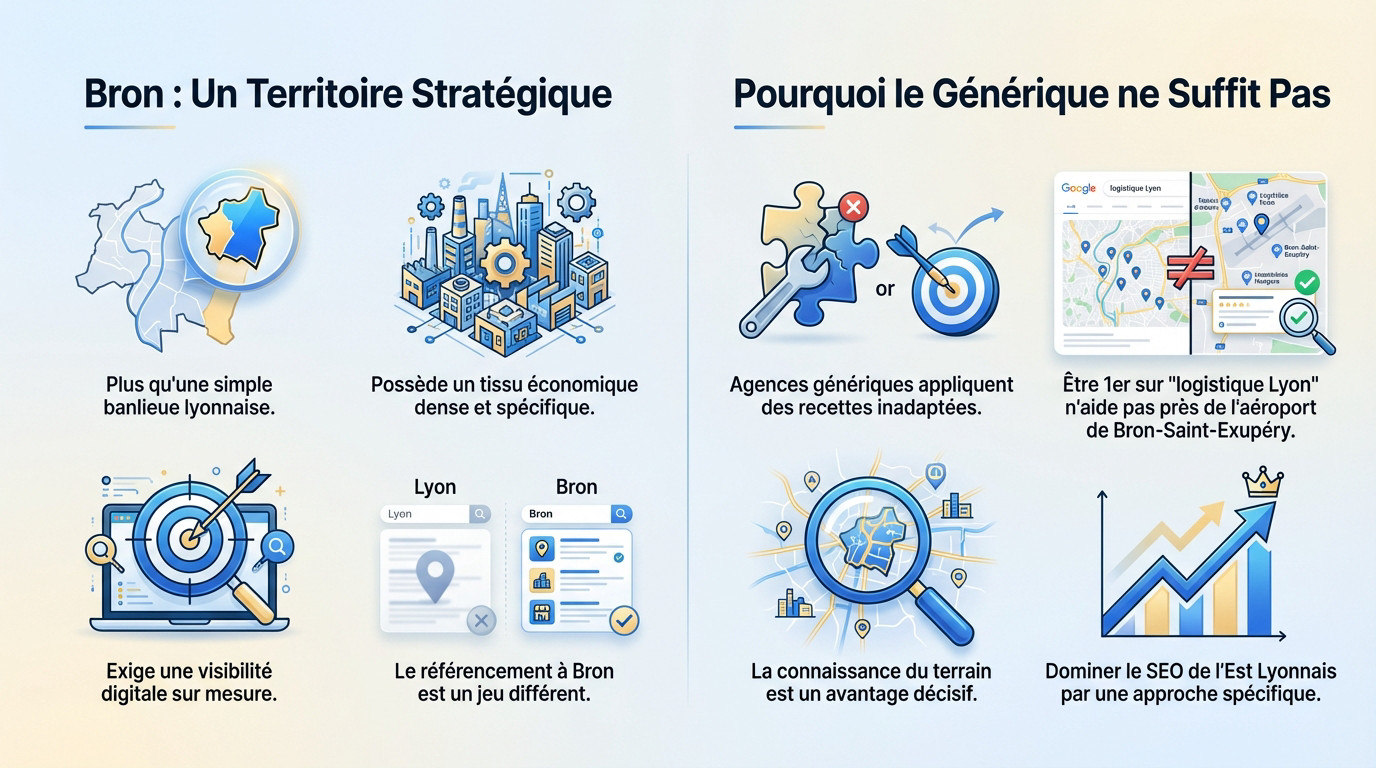 Vue aérienne de la zone aéroportuaire de Bron et du parc technologique illustrant le dynamisme économique local