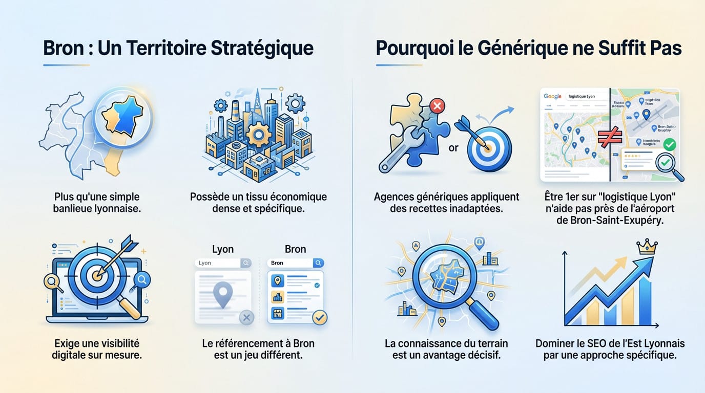 Vue aérienne de la zone aéroportuaire de Bron et du parc technologique illustrant le dynamisme économique local