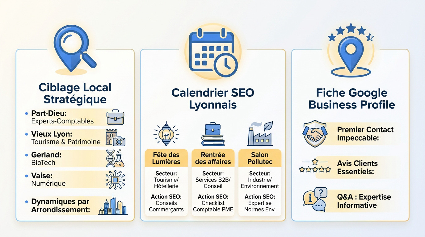 Stratégies SEO local avancées ciblant les quartiers d'affaires de Lyon comme la Part-Dieu