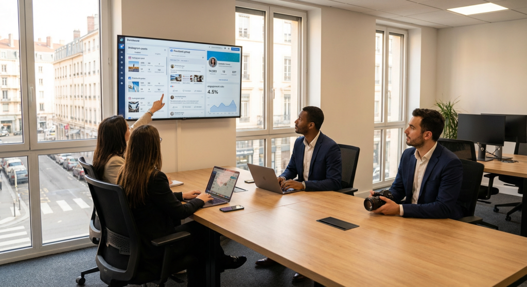 Community management à Lyon - équipe Rankit gérant les réseaux sociaux de ses clients