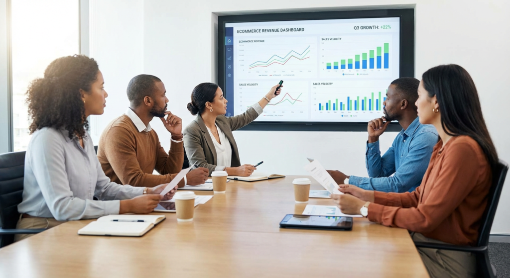 Résultats e-commerce - analyse de la croissance des ventes et du chiffre d'affaires en ligne