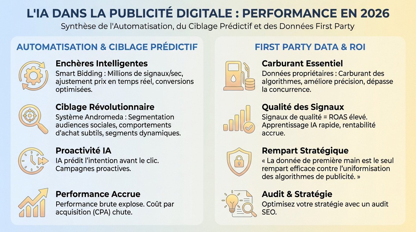 Impact de l'intelligence artificielle sur la performance des campagnes publicitaires digitales en 2026