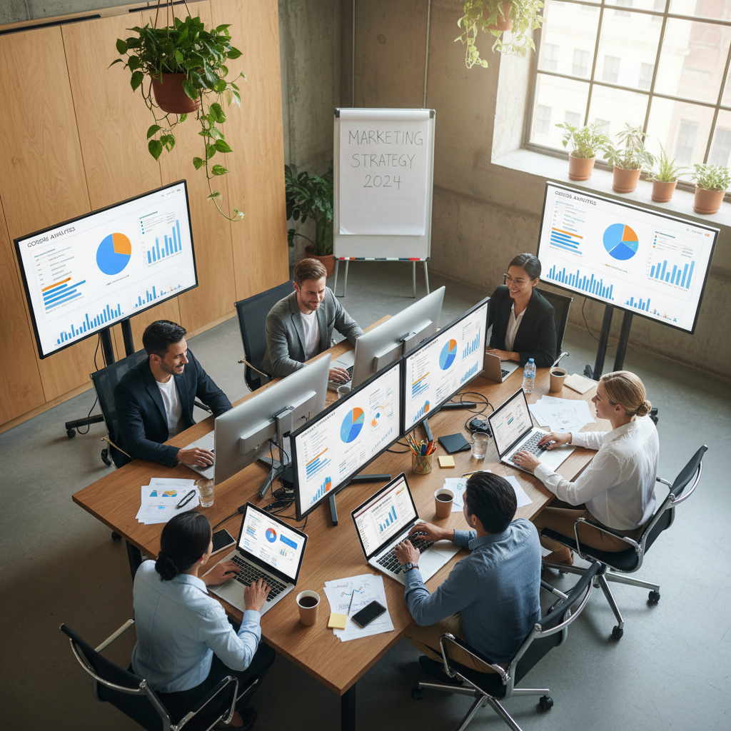 Equipe Rankit travaillant sur une strategie de referencement naturel