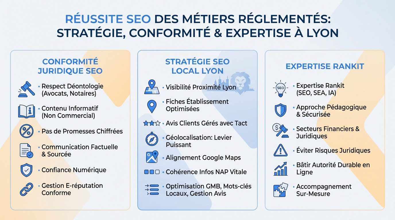 Stratégie SEO conforme et expertise locale à Lyon pour les métiers réglementés