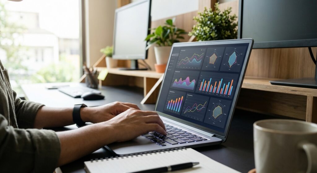 Specialiste SEO travaillant sur strategie de liens entrants