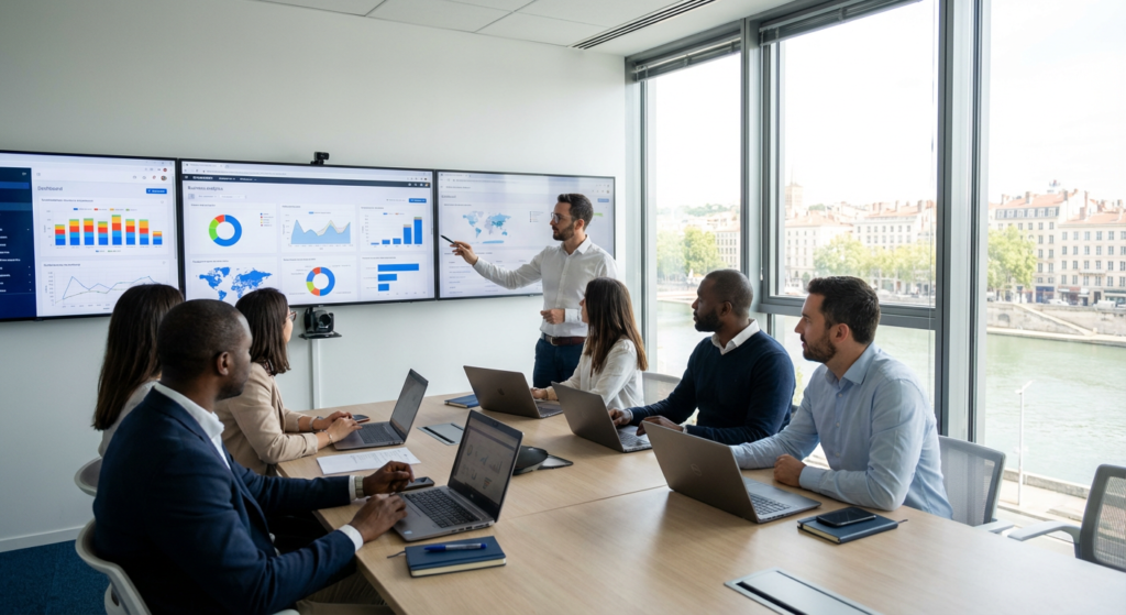 Agence de stratégie digitale à Lyon - équipe Rankit analysant les données marketing