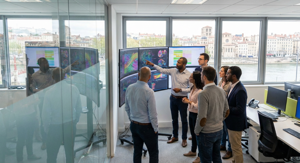 Agence data analytics Lyon - équipe Rankit analyse les tableaux de bord marketing
