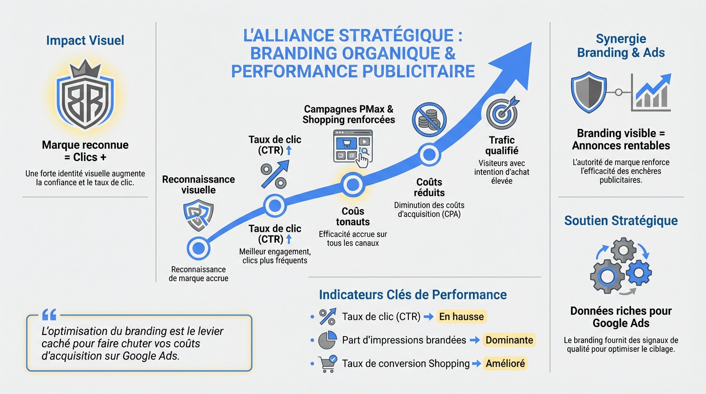 Interface Google Shopping mettant en avant l'univers d'une marque officielle