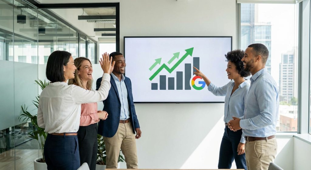 Résultats de positionnement Google après une formation SEO