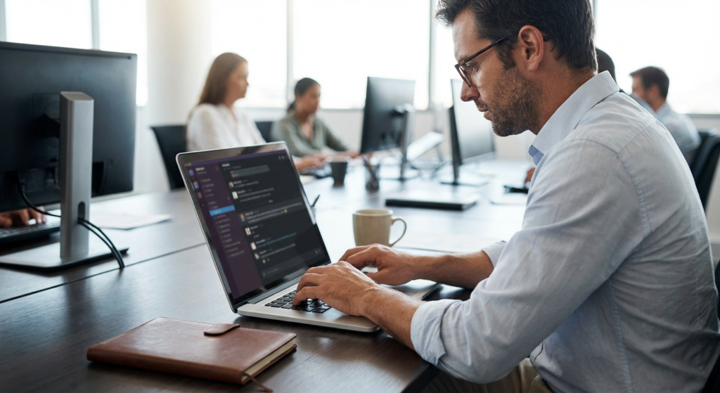 Professionnel utilisant ChatGPT avec des prompts avancés