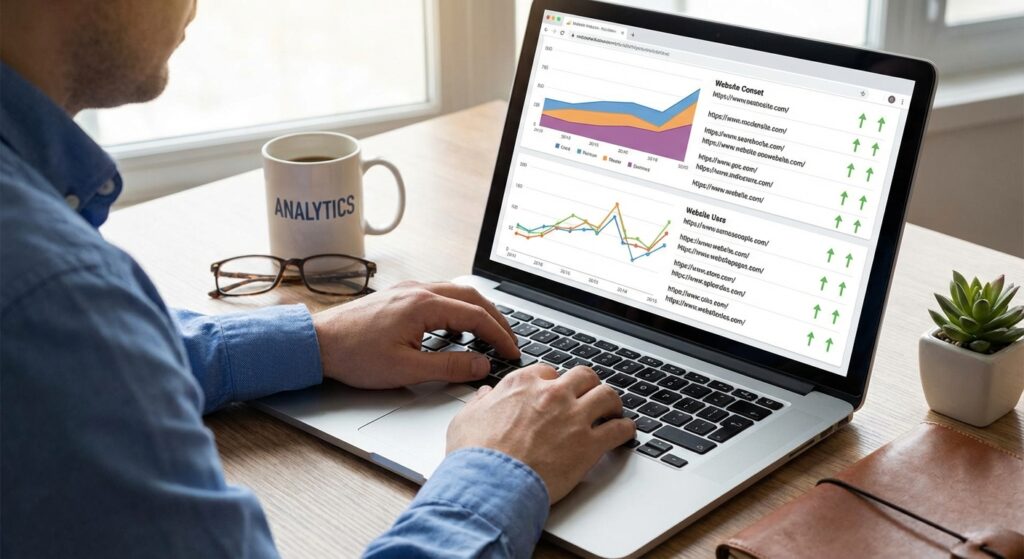 Expert en referencement naturel analysant les classements Google