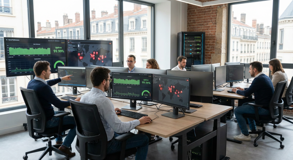 Equipe Rankit assurant la maintenance et le monitoring de sites web