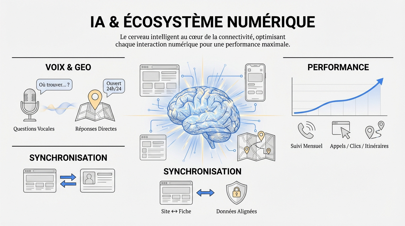 Optimisation de l'écosystème numérique et intelligence artificielle pour le SEO local