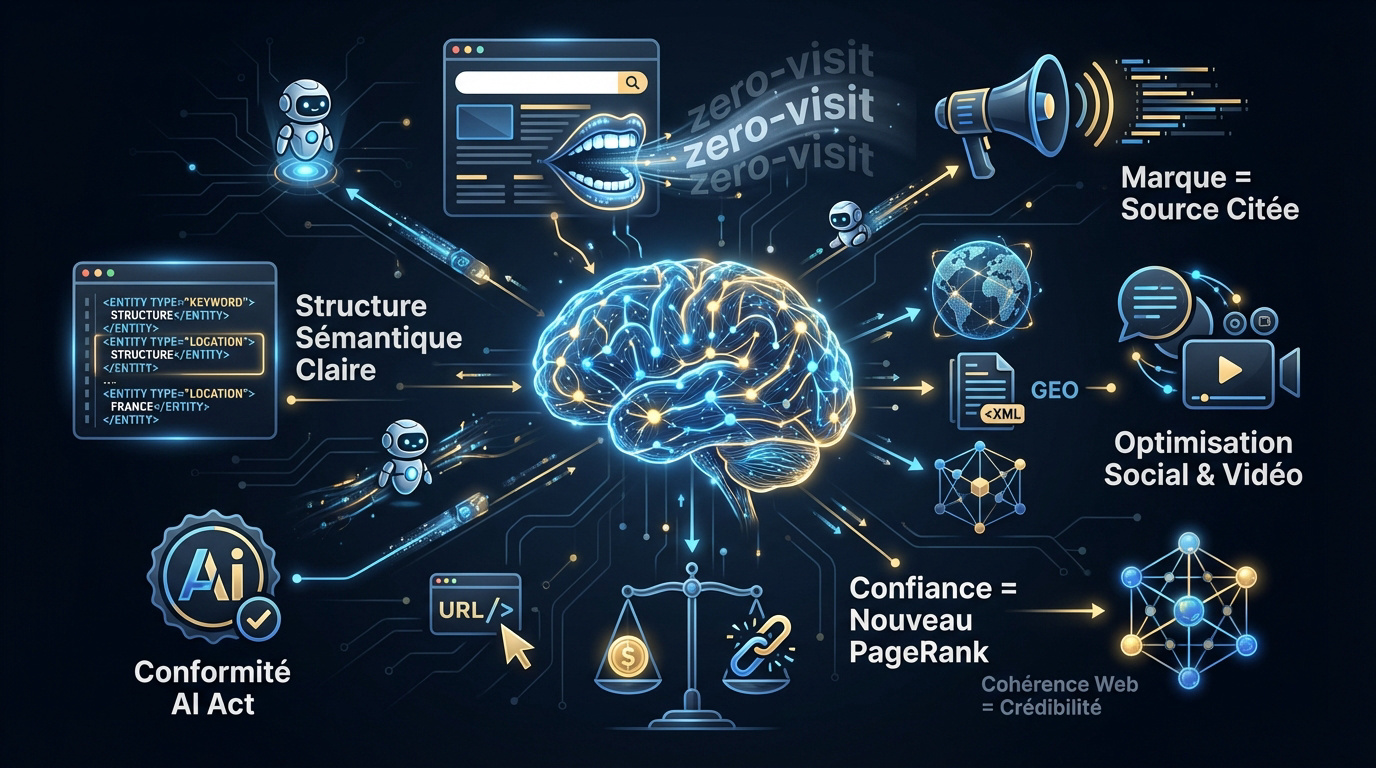 Stratégie de visibilité et de confiance pour les moteurs de réponse IA