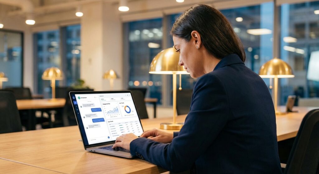 Interface de chatbot IA développé sur mesure pour une entreprise lyonnaise