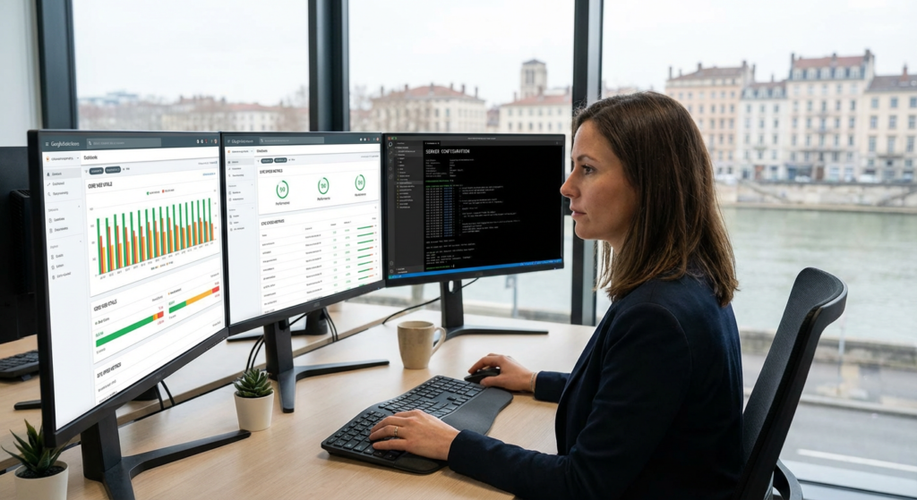 Spécialiste SEO technique analysant les performances web et Core Web Vitals