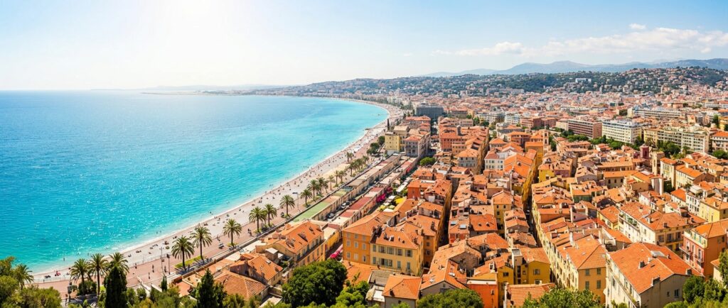 Vue panoramique aérienne d'une promenade urbaine illustrant les audits SEO menés par Rankit pour les sites lyonnais