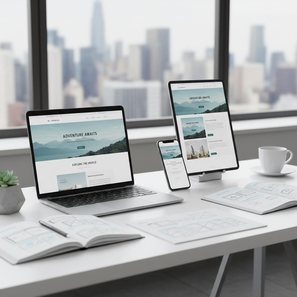 design web orienté conversion — responsive website design shown | audit SEO sur mesure dans le Rhône