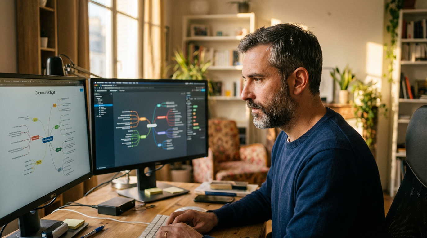 Structure de cocon semantique avec clusters de contenu