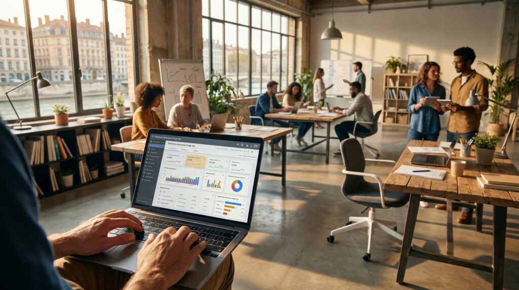 illustration concept Extensions d'annonces Google Ads Lyon