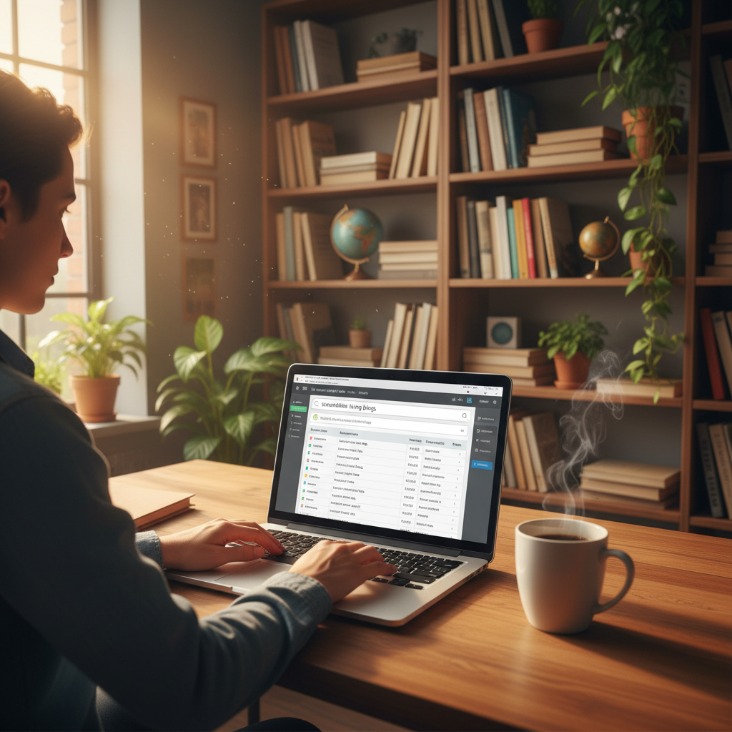 rédaction SEO optimisée — content writer typing on a lapto | accompagnement SEO Métropole de Lyon dans le Rhône