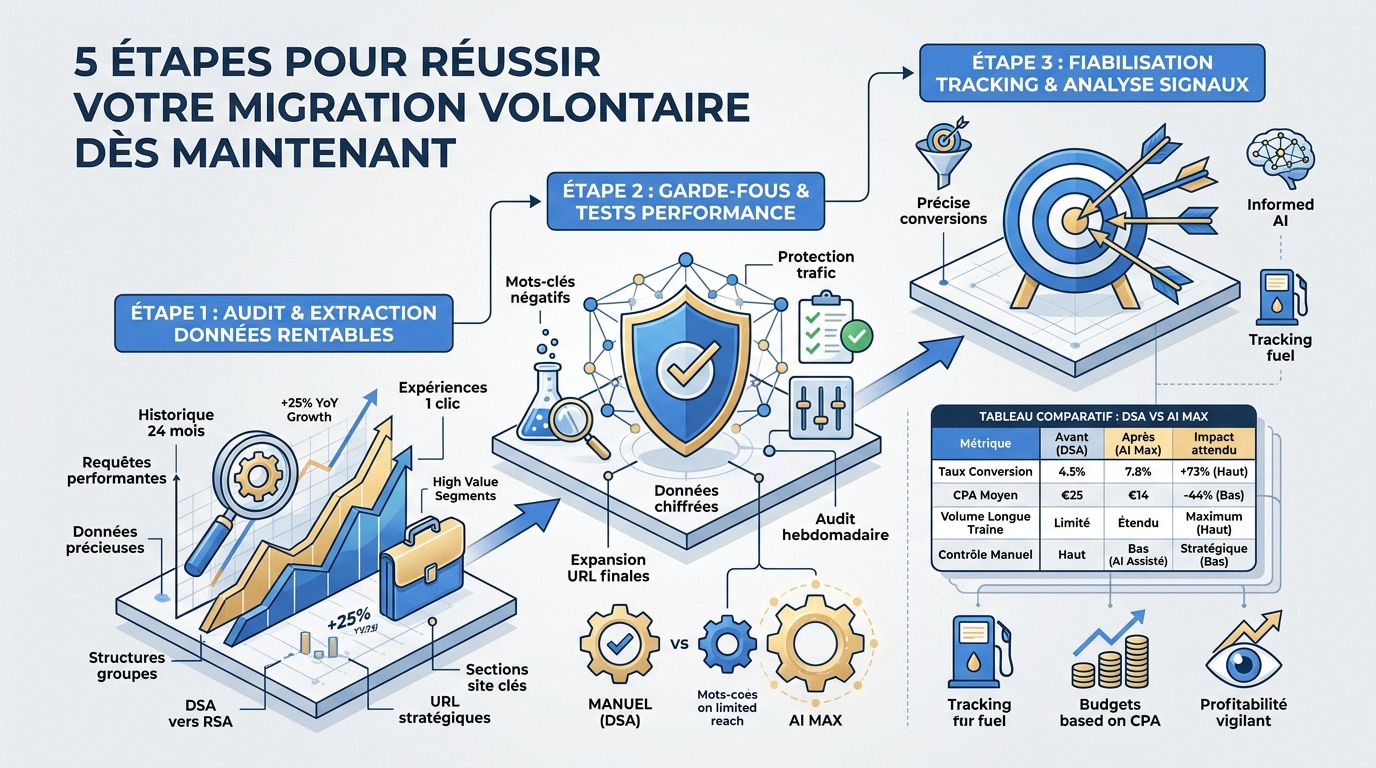 Audit de sécurité et analyse pour la migration Google Ads vers AI Max