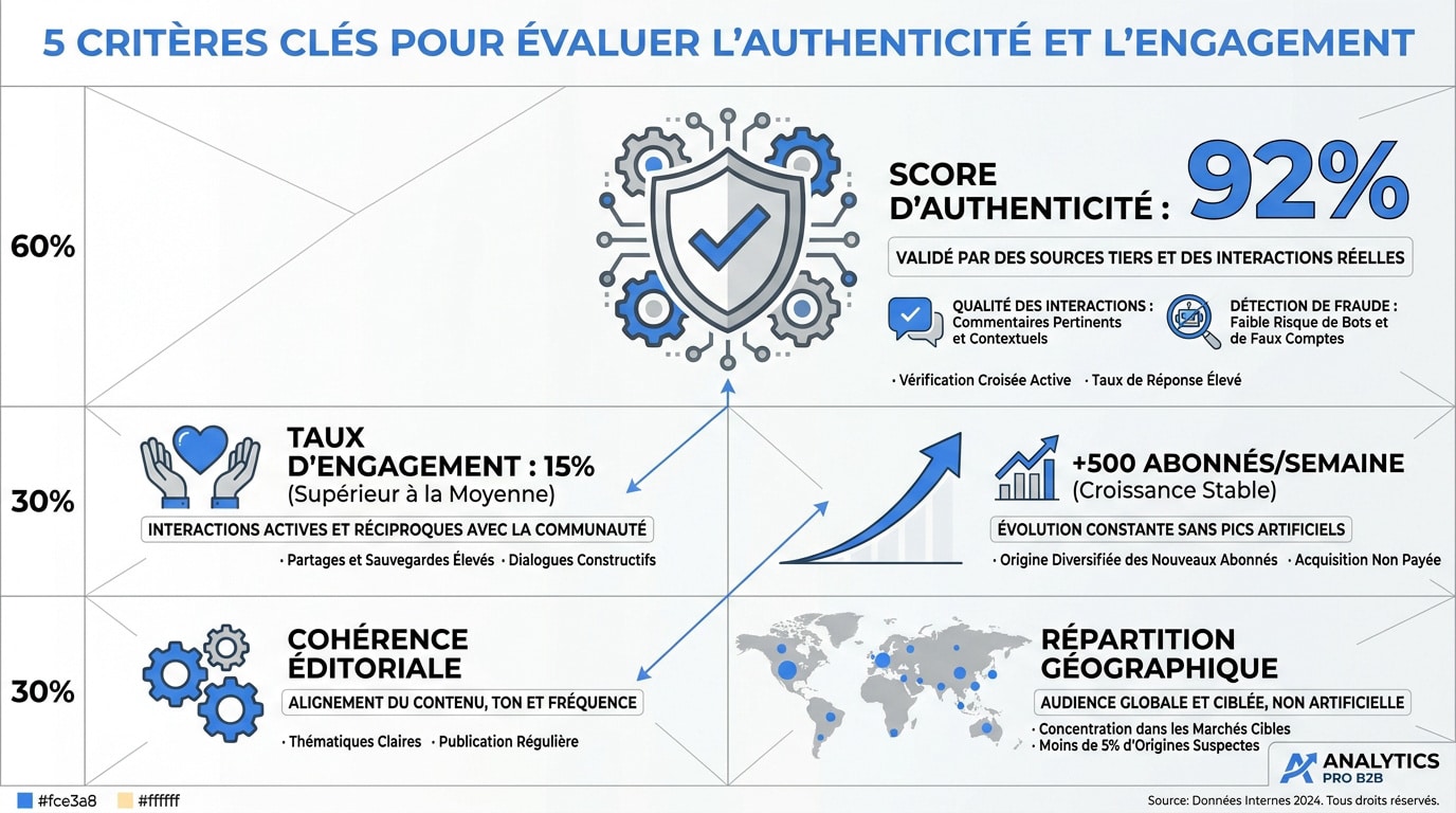 Analyse des métriques d'engagement et d'authenticité pour le marketing d'influence