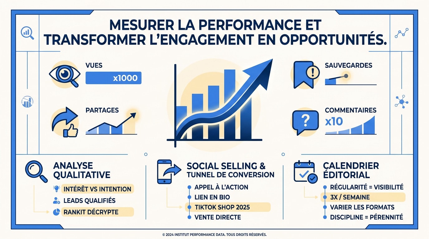 Infographie sur la mesure de la performance et la conversion sur TikTok