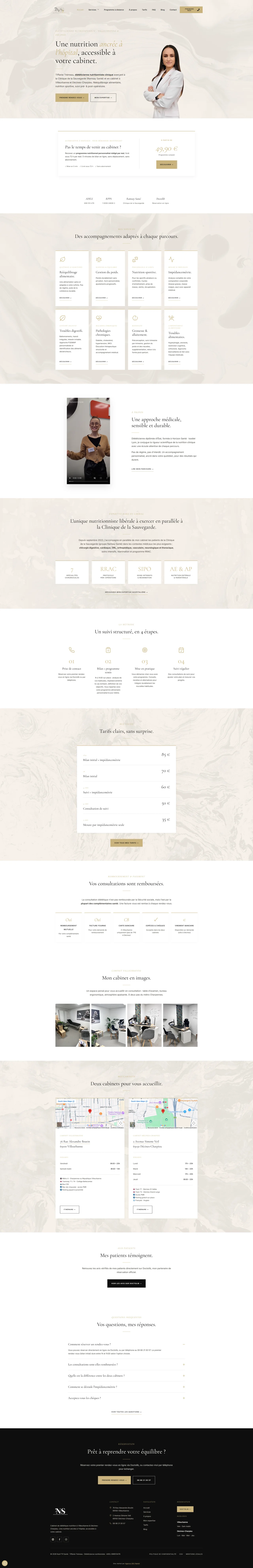 Nouveau site Nutri'Tif Santé, nutritionniste à Lyon, après refonte