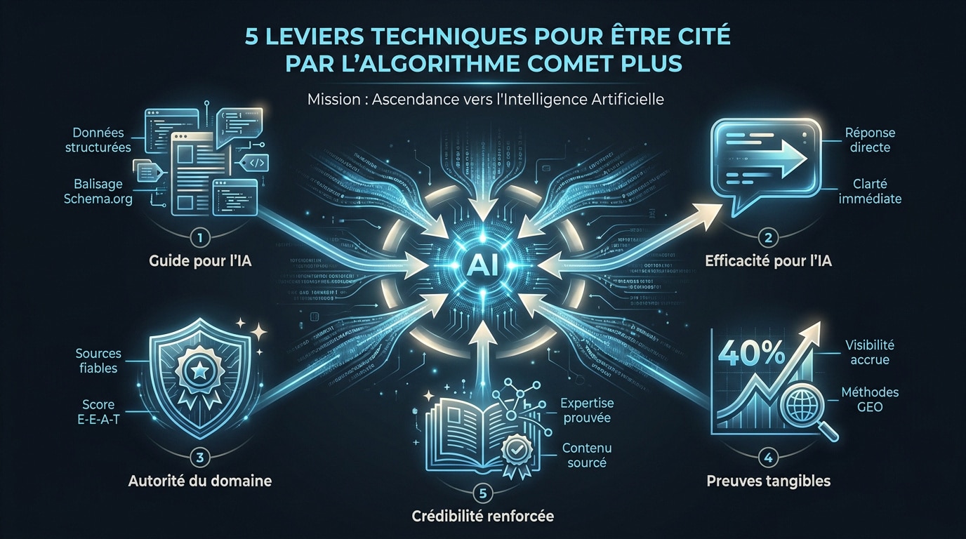 Optimisation technique pour l'algorithme Comet Plus et le référencement IA