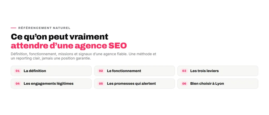 Agence SEO : définition, fonctionnement et ce qu’on est en droit d’attendre