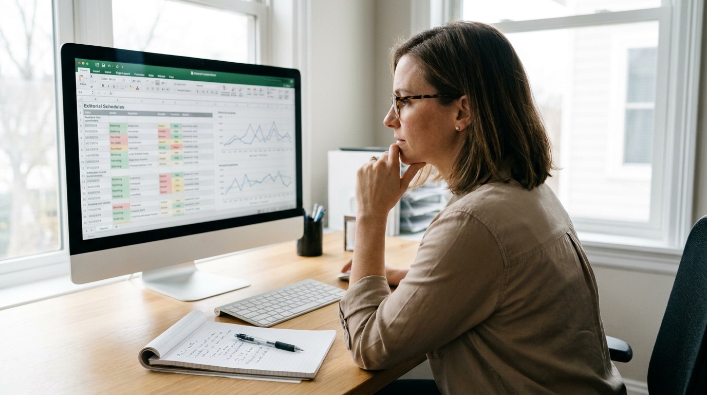 Consultant SEO planifiant les contenus d'un SaaS sur un cycle de vente long